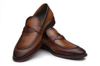 FLORENCE - TAN HANDPAINTED LEATHER SHOES