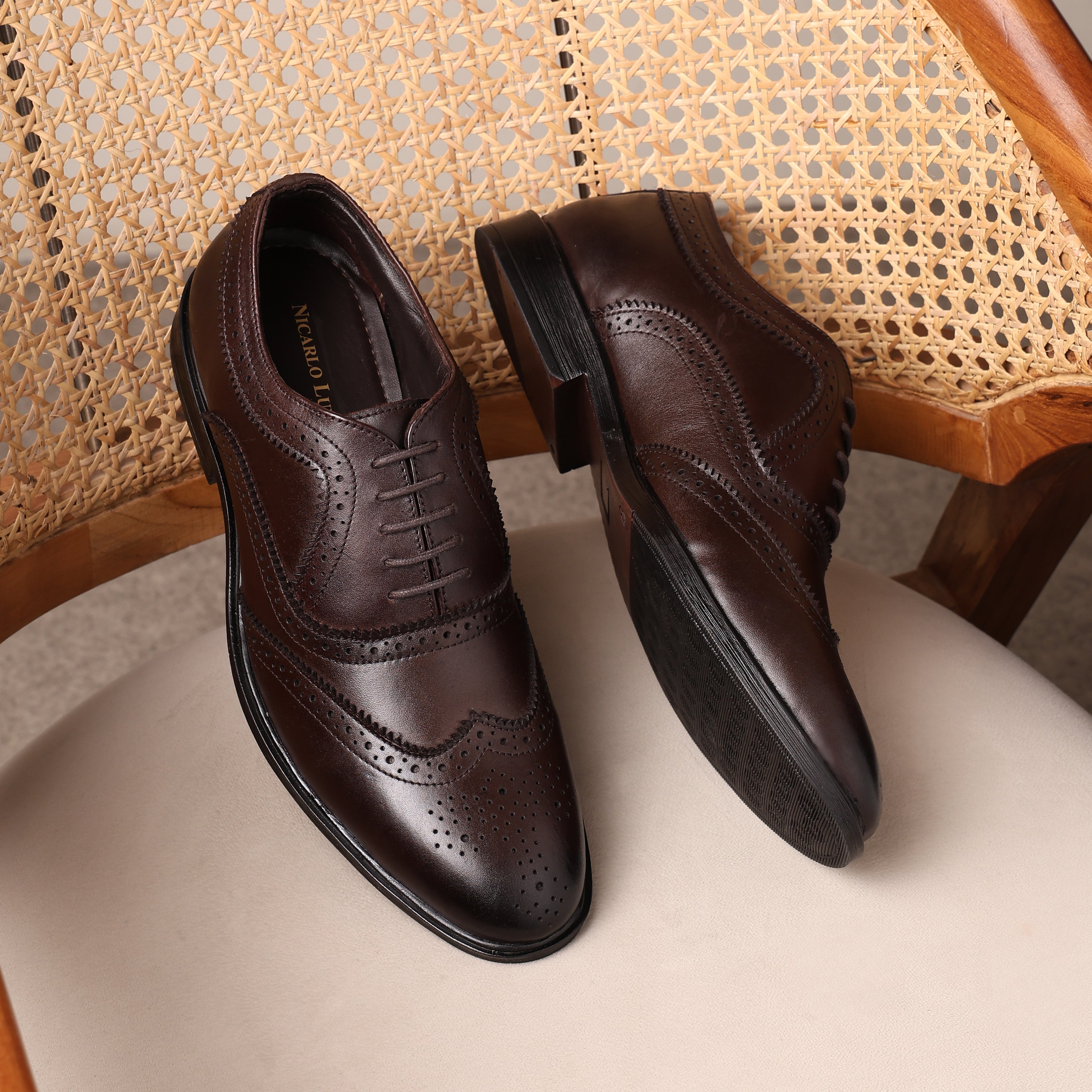 Premium Leather Belgravia Wingtip Brogue Oxford