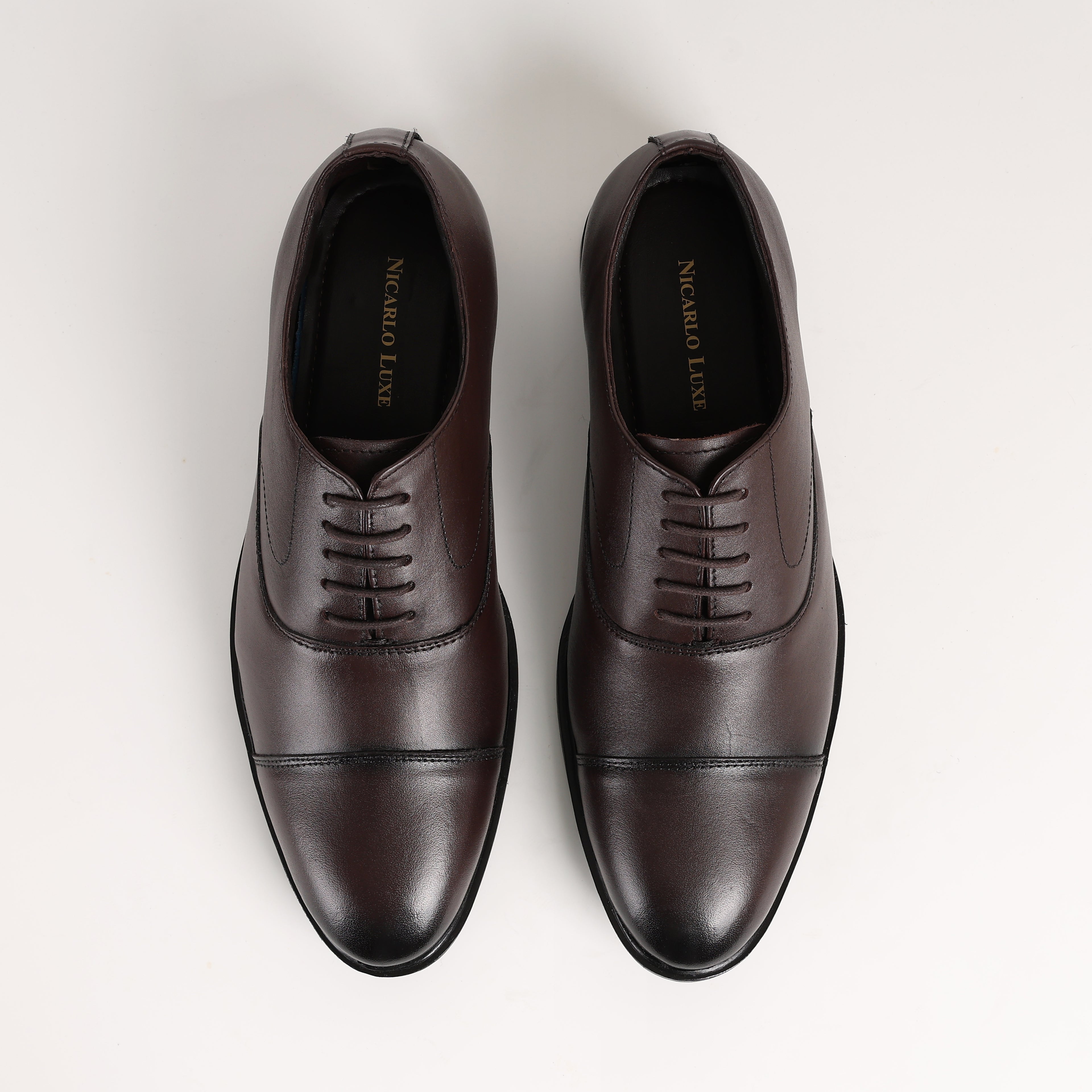 Premium Leather Classic Cap-Toe Oxford Shoes