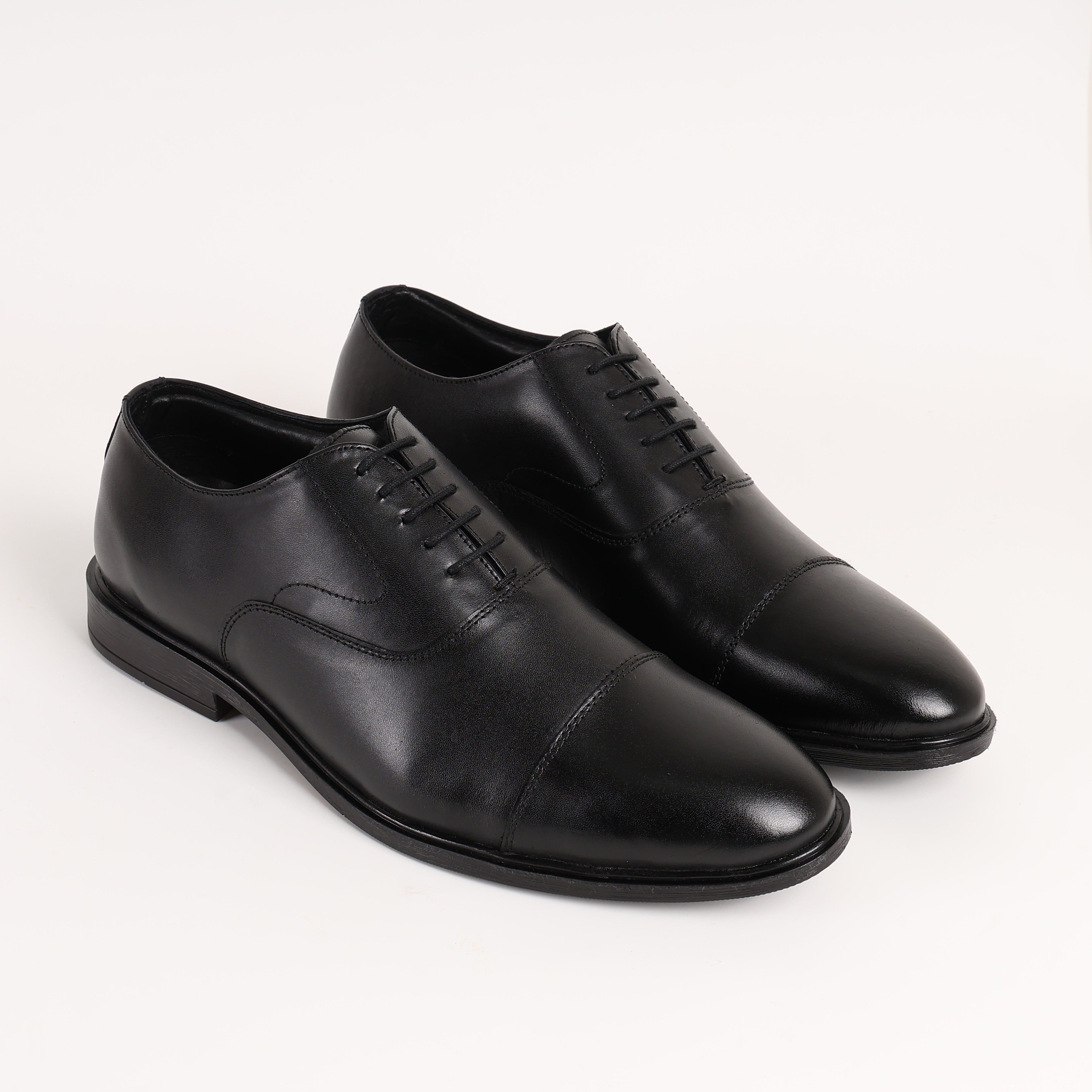 Premium Leather Classic Cap-Toe Oxford Shoes