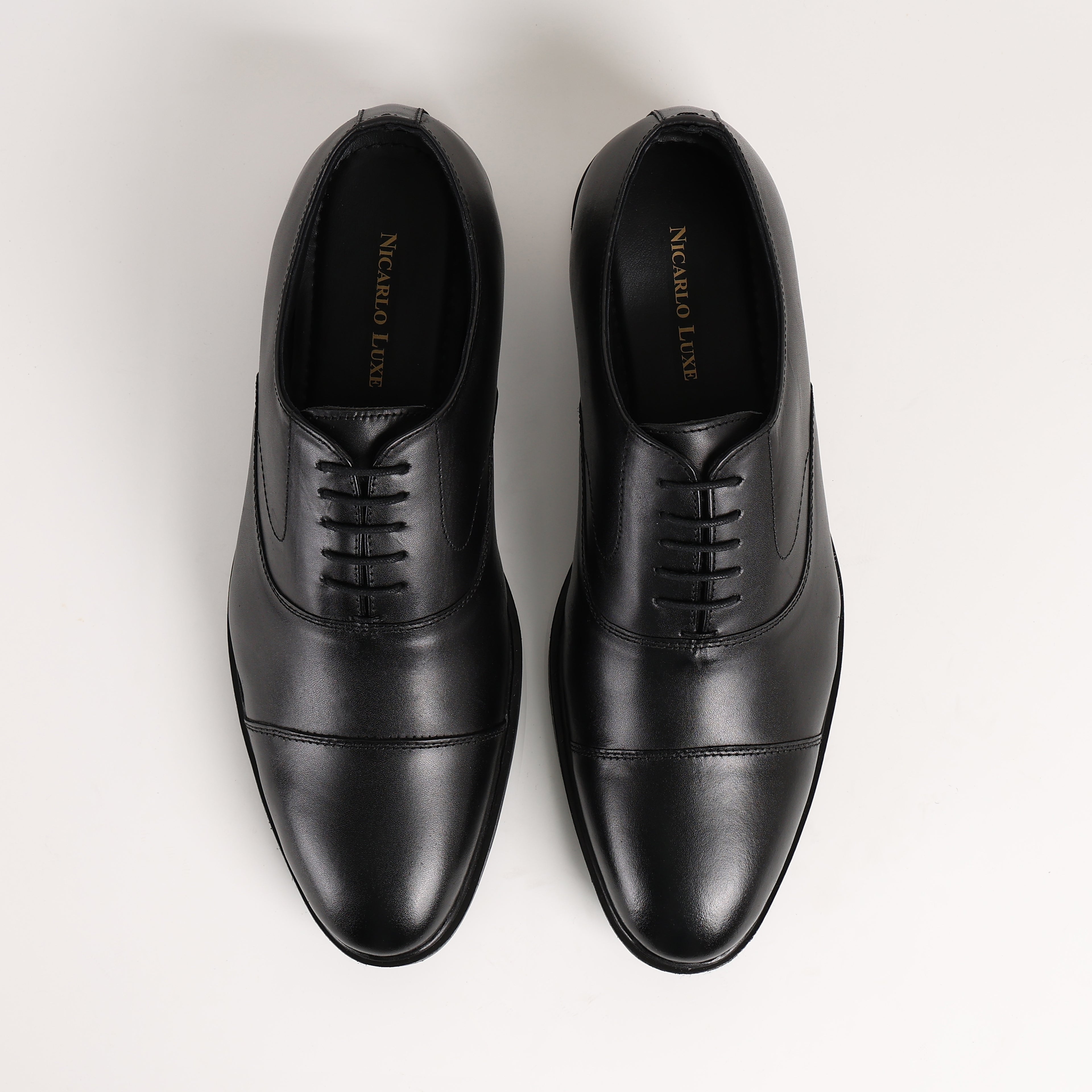 Premium Leather Classic Cap-Toe Oxford Shoes