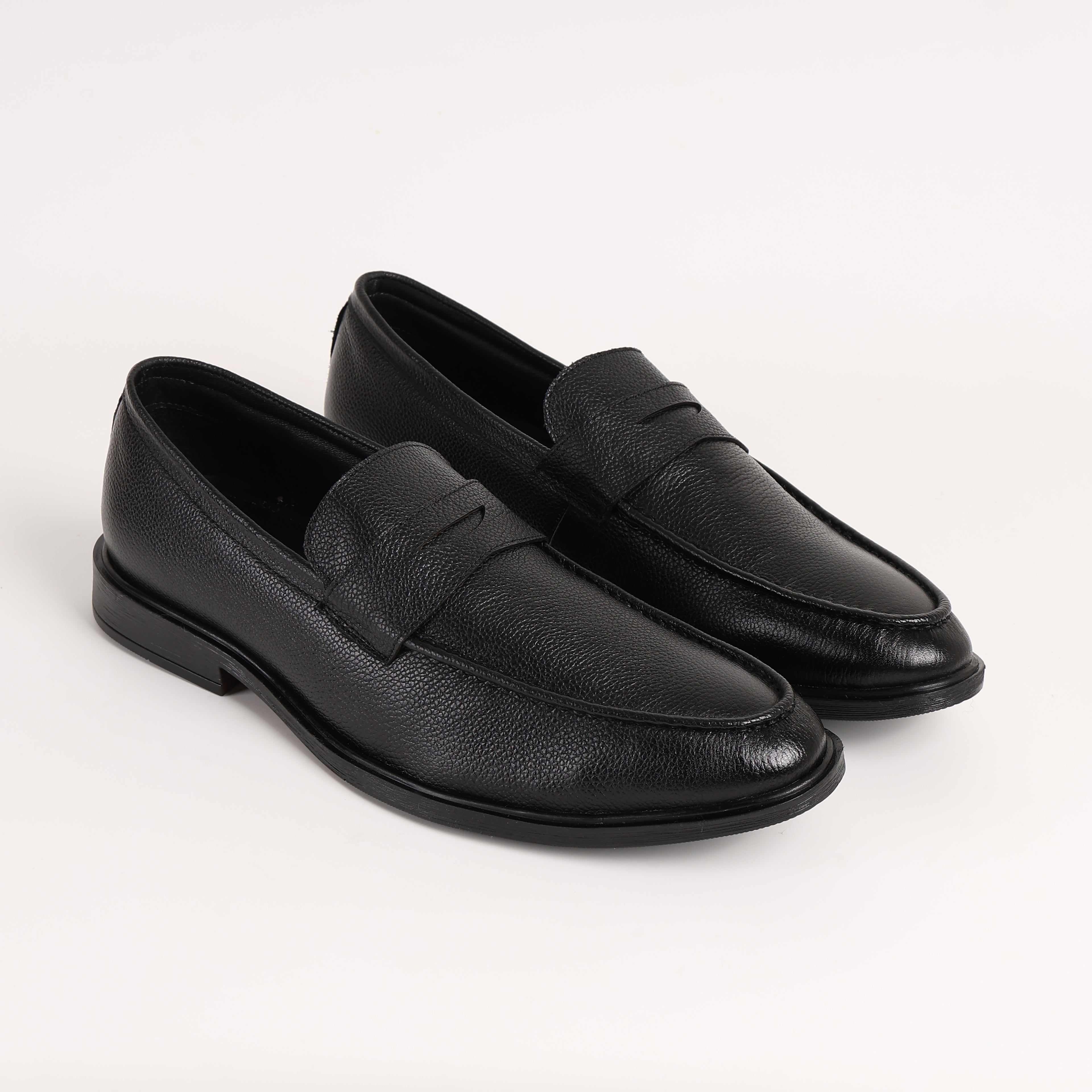 Premium Leather Pebble-Grain Penny Loafer
