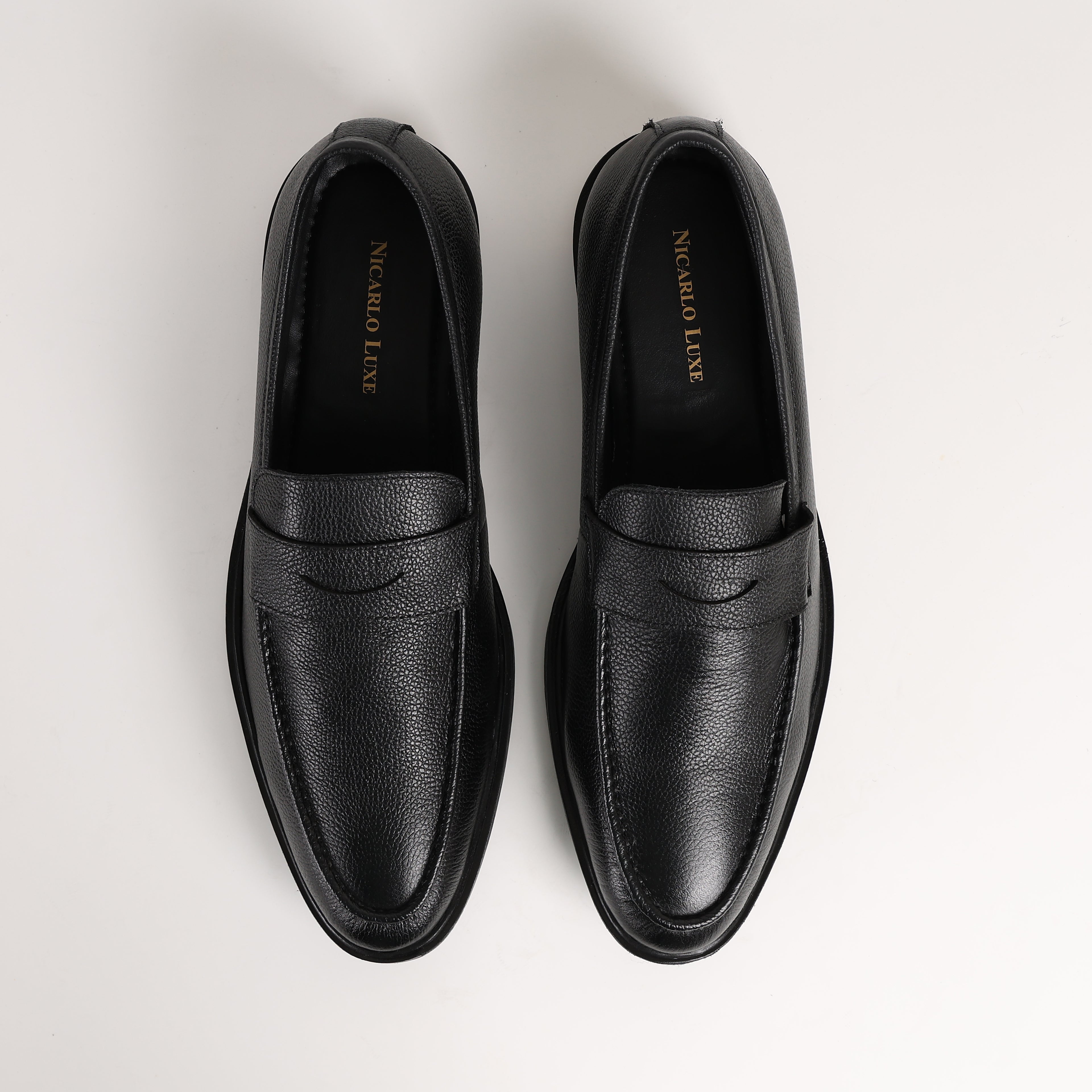 Premium Leather Pebble-Grain Penny Loafer