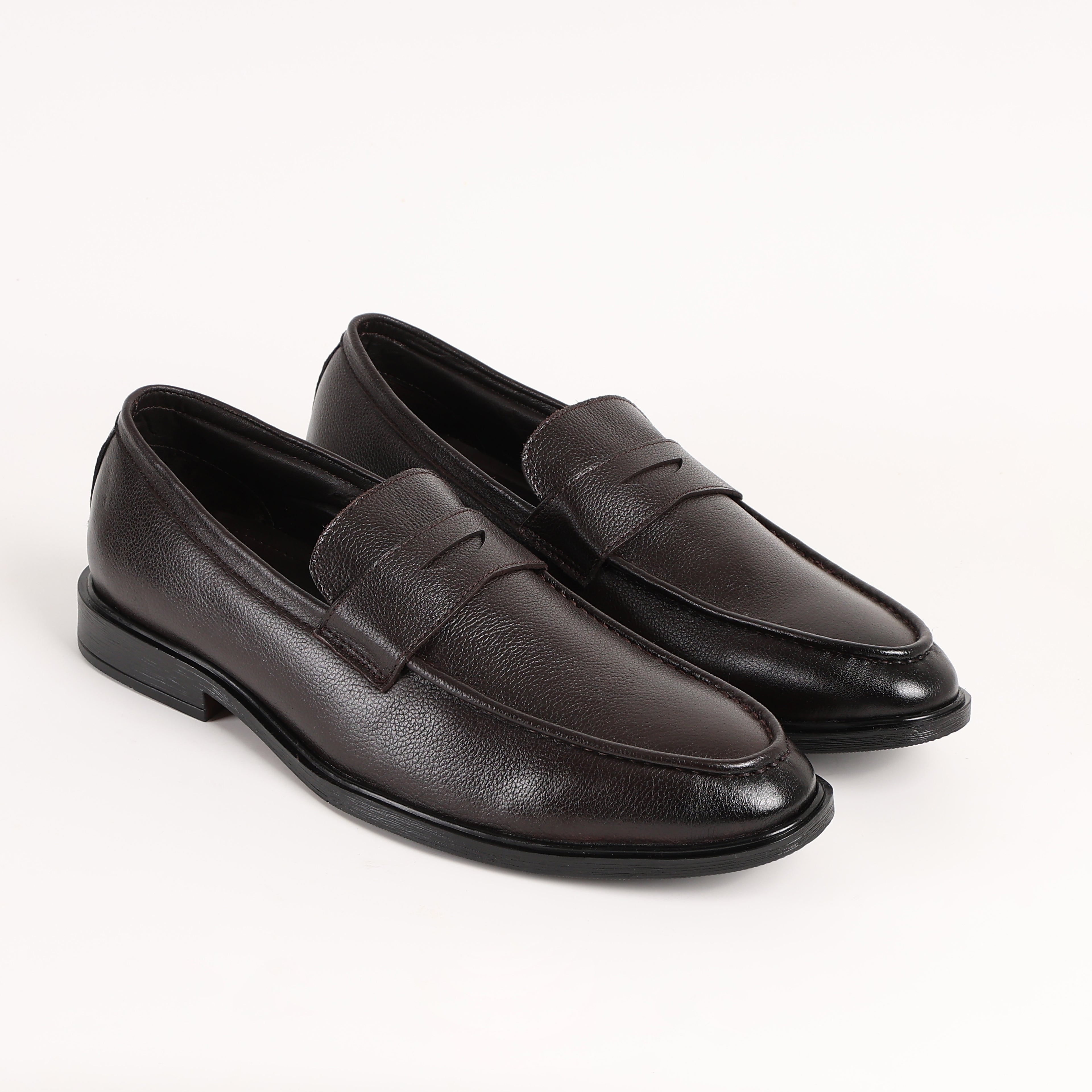 Premium Leather Pebble-Grain Penny Loafer