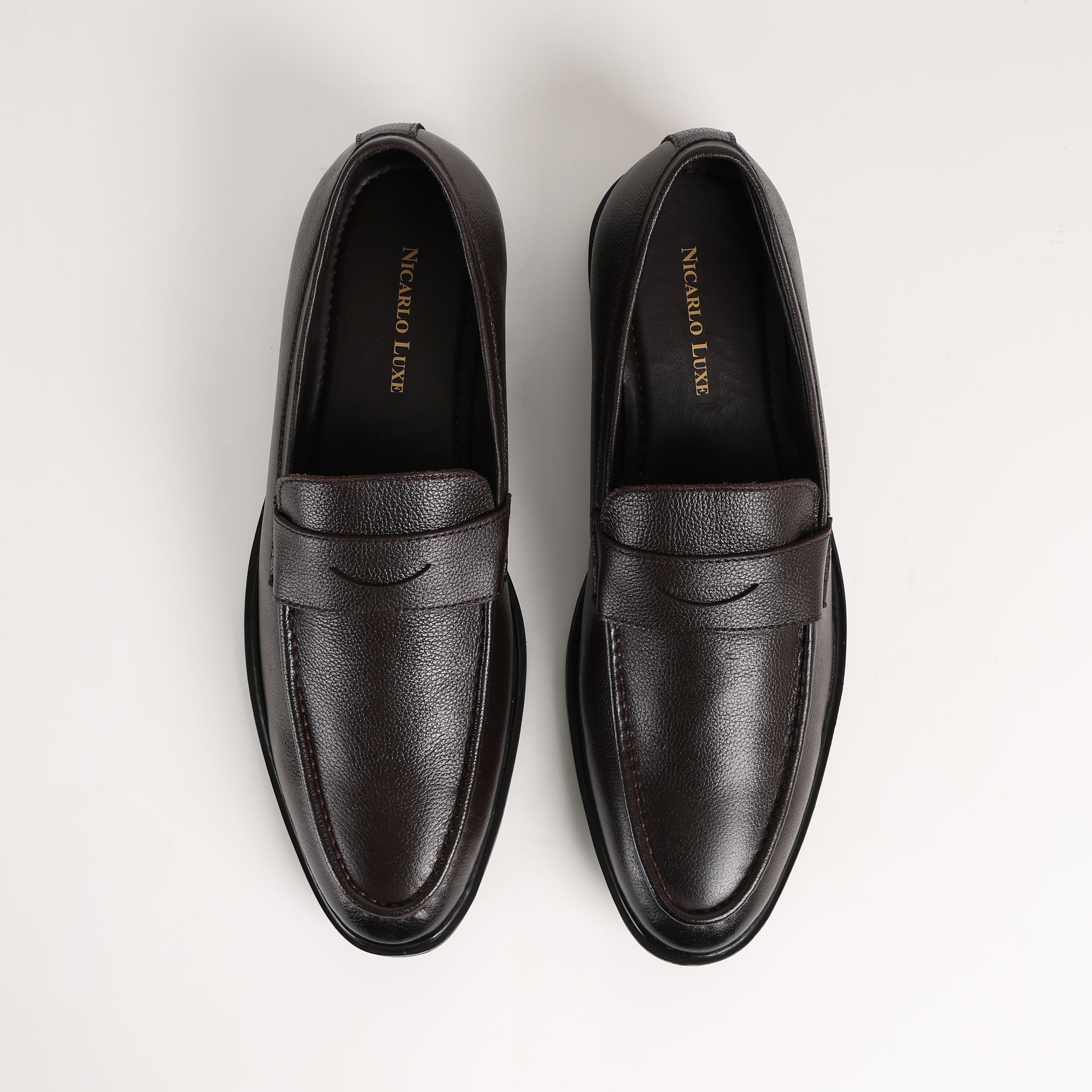 Premium Leather Pebble-Grain Penny Loafer