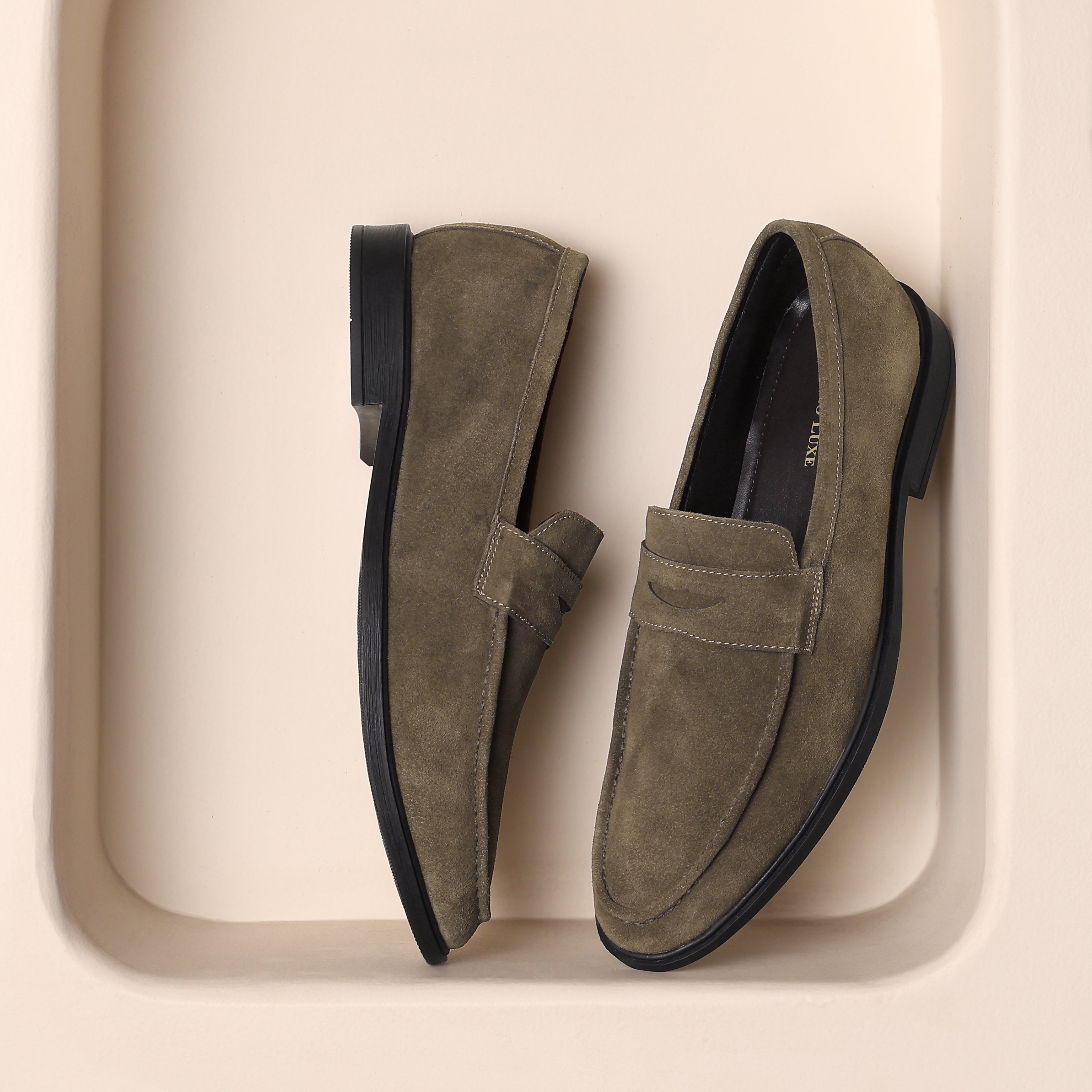 Premium Leather Lucento Suede Loafer