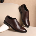 Premium Leather Classic Cap-Toe Oxford Shoes