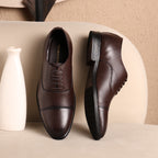 Premium Leather Classic Cap-Toe Oxford Shoes