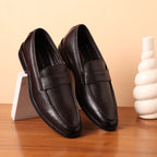 Premium Leather Pebble-Grain Penny Loafer