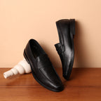 Premium Leather Pebble-Grain Penny Loafer